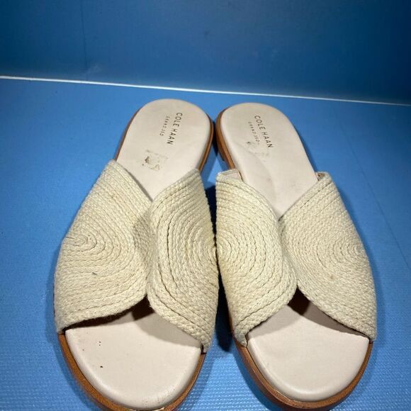 Cole Haan Women Ansley Slide Sandal Jute Grand 360 Slip On Comfort Flats 7,5 - Picture 3 of 8